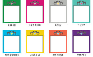 Zebra Personalized Notepad - More Color Options