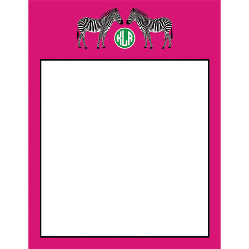 Zebra Personalized Notepad - More Color Options