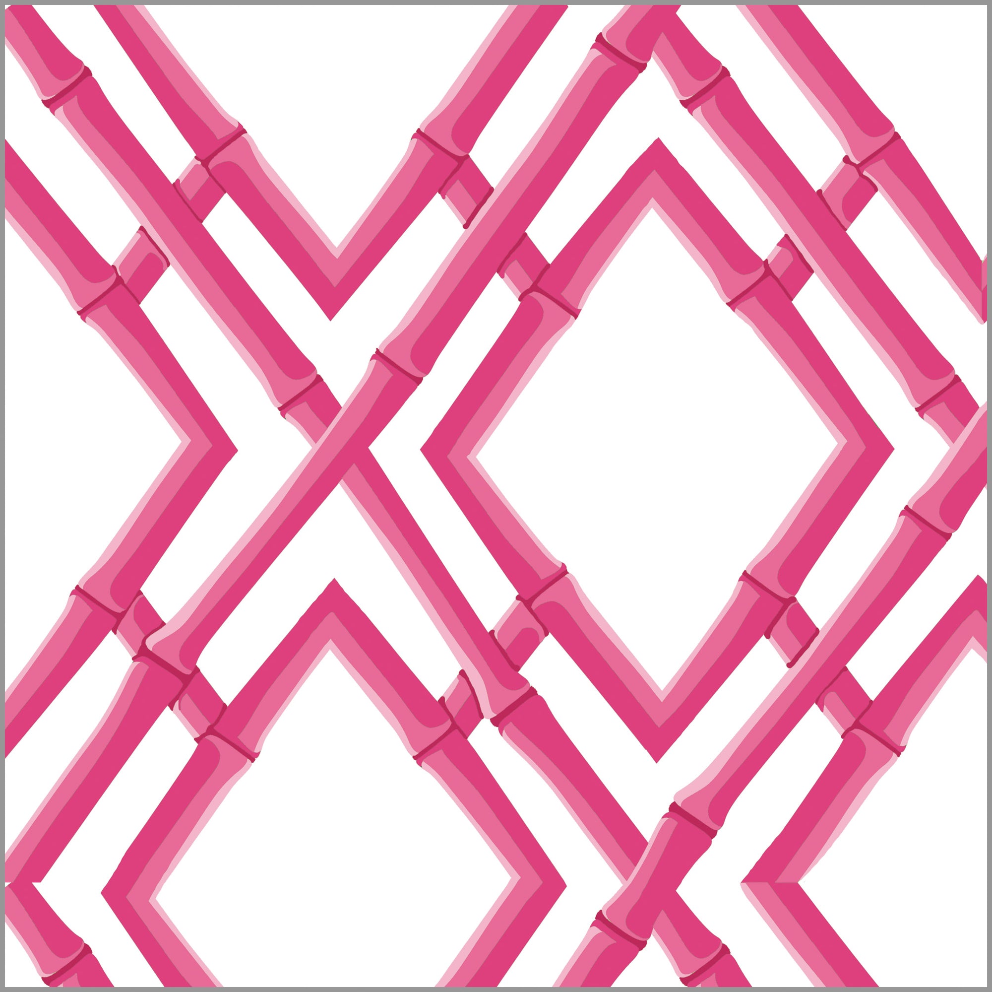 In Stock Gift Wrap Sheets | Hot Pink Bamboo Trellis