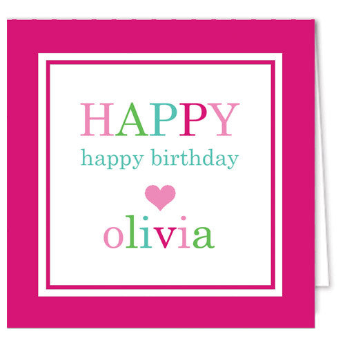 Kids Colorful Text Enclosure Cards + Envelopes | More Colors