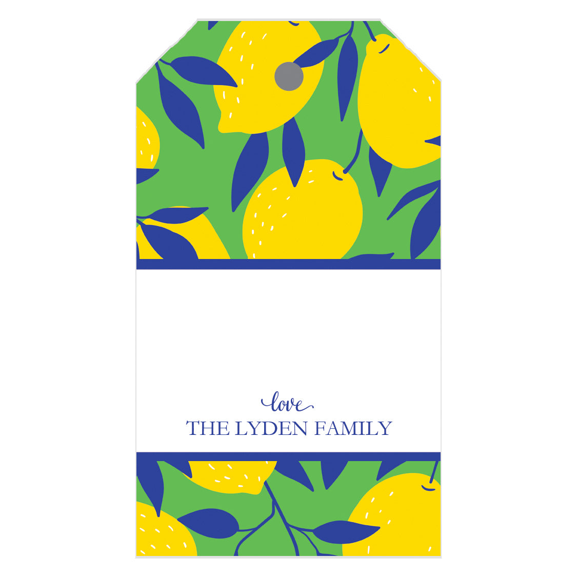 Wholesale Lemon Block Print Personalized Gift Tags