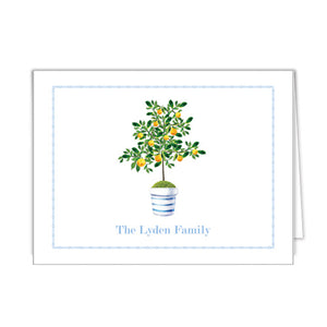 Lemon Tree Personalized Folded Notecards