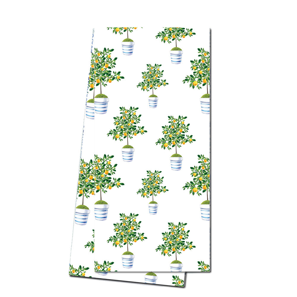 WH Hostess Cotton Tea Towel | Lemon Tree Pattern