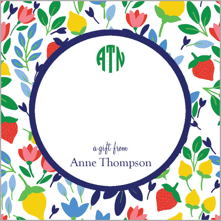 Wholesale Lemon Floral Personalized Gift Sticker | Set of 24
