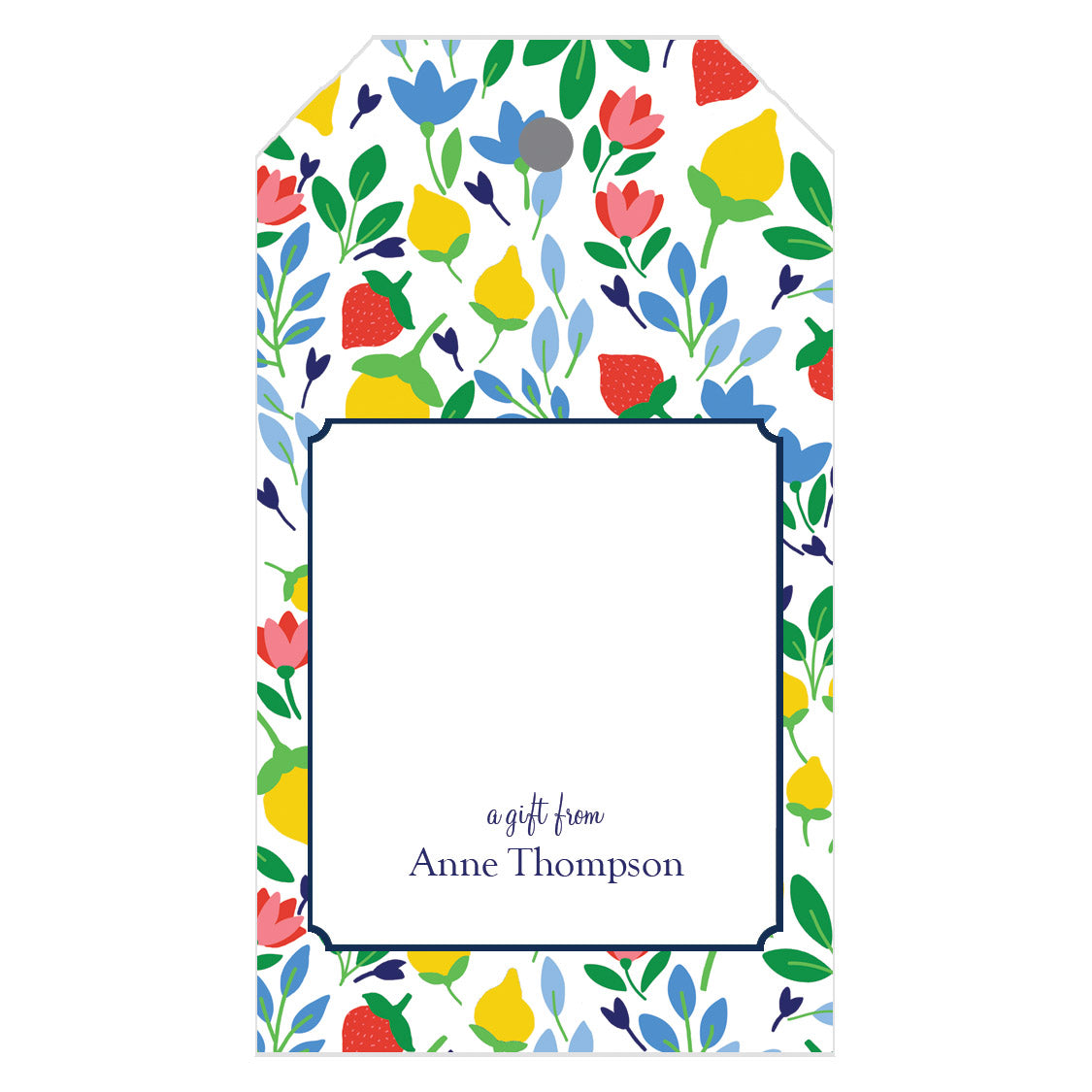 Lemon Floral Personalized Gift Tags