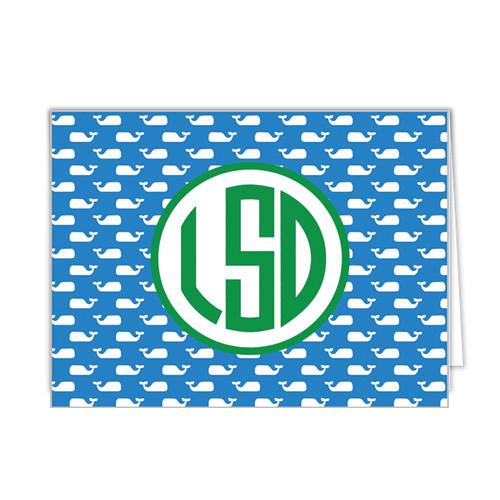 Little Whale Personalized Folded Notecards - More Colors Wholesale