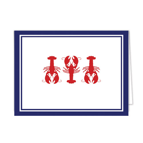 In Stock Folded Notecard Set of 10 | Lobster