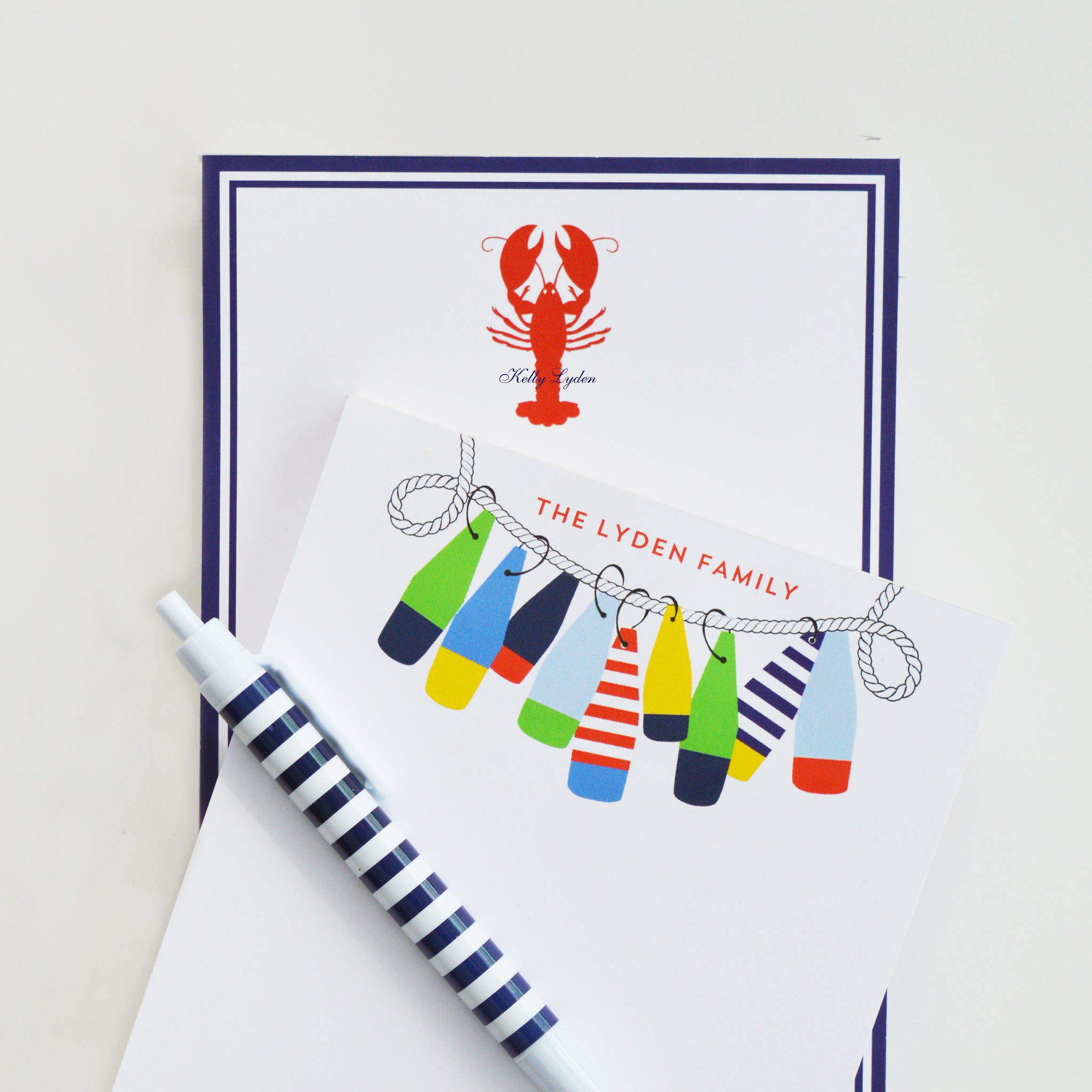 Nautical Buoy Personalized Notepad - WH Hostess Social Stationery