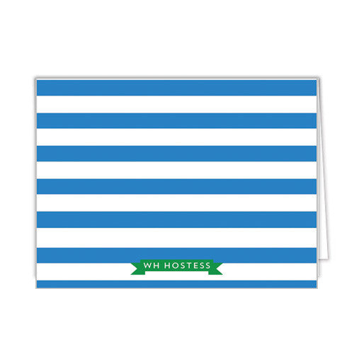 Loop Stripe Personalized Folded Notecards - More Colors