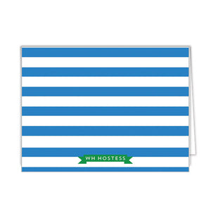 Loop Stripe Personalized Folded Notecards - More Colors