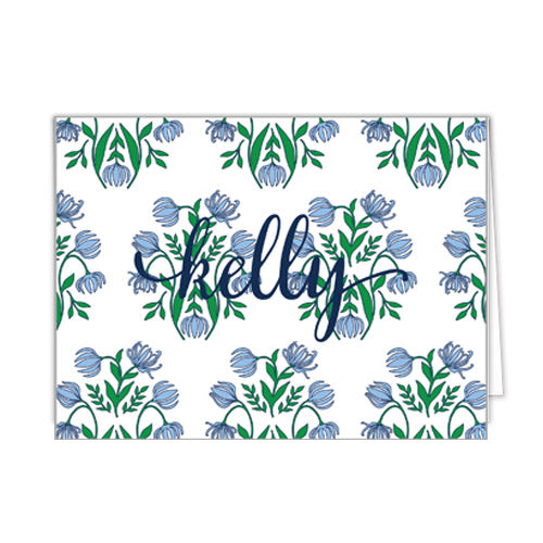 Lotus Flower Personalized Folded Notecards