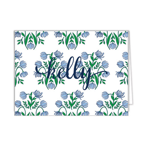 Lotus Flower Personalized Folded Notecards