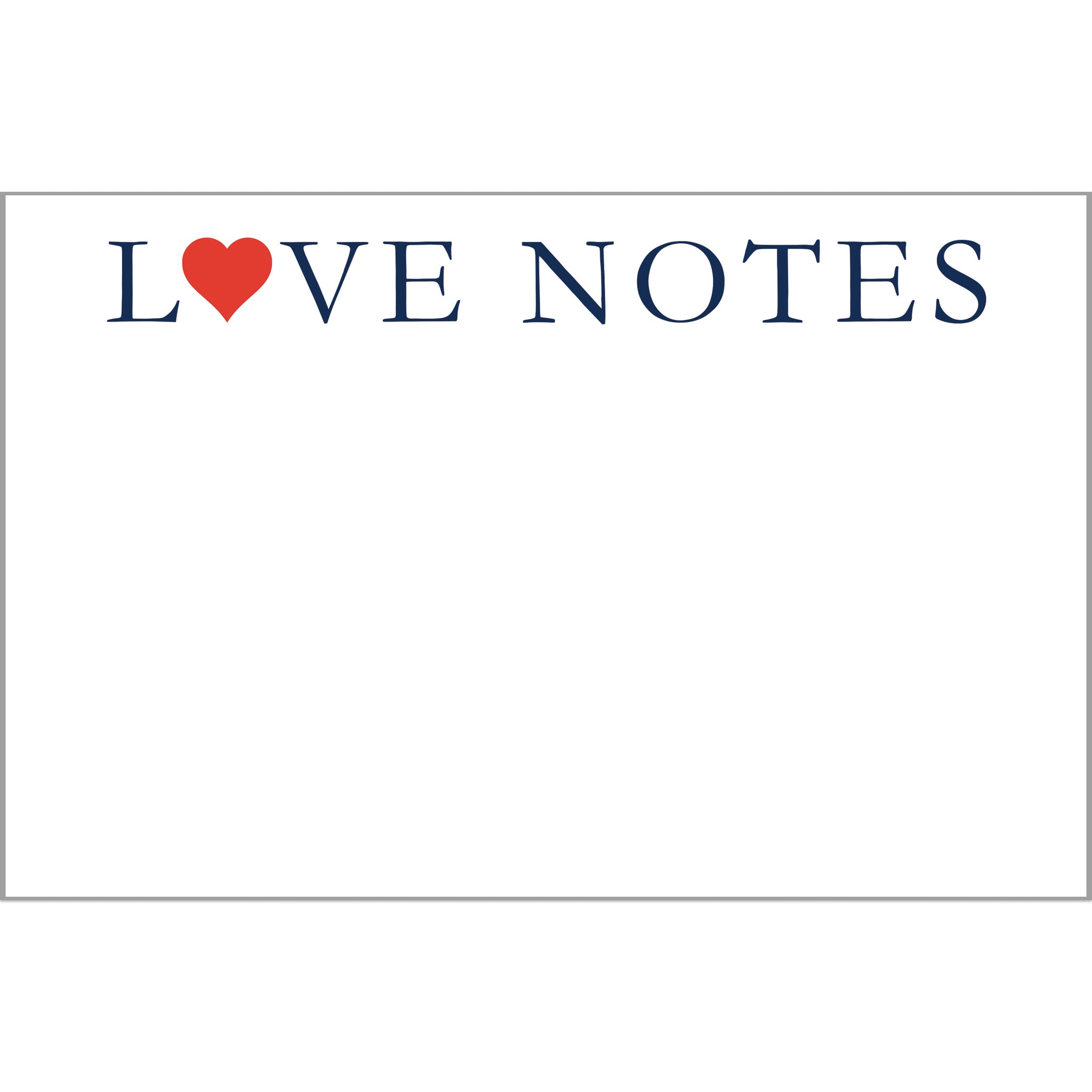 Stock Shoppe: 8.5x5.5 Love NOTES Slab Notepad - WH Hostess Social Stationery