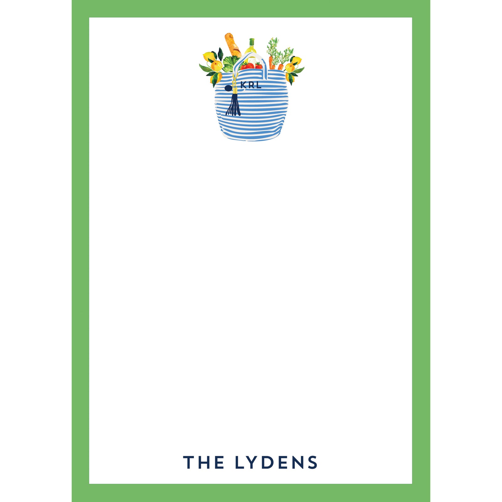 Market Bag Personalized Notepad