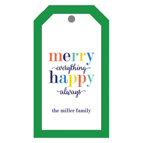 Merry Everything Happy Always Holiday Gift Tags