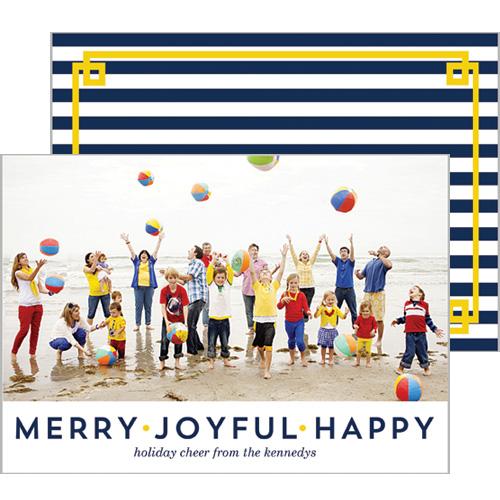 Merry Joyful Happy Photo Card Wholesale