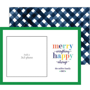 Photo Mount Holiday Photo Card | Merry Everything Happy Always