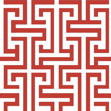 Ming Pattern Gift Wrap Sheets | Red