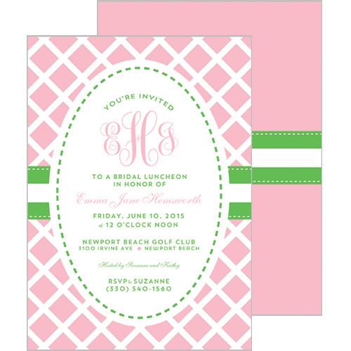 Modern Lattice Party Invitation - Pale Pink Wholesale