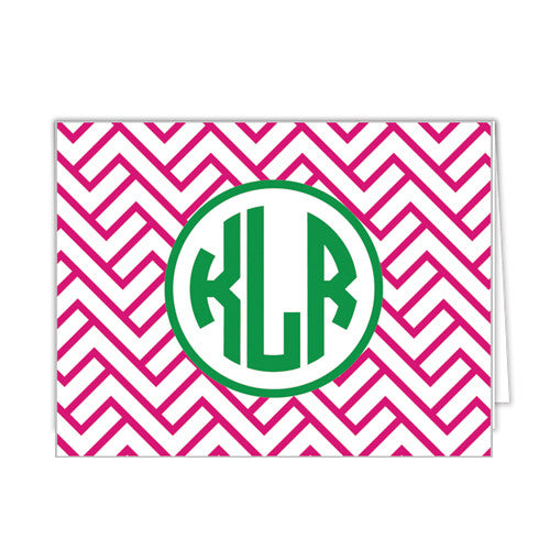 Mod Link Personalized Folded Notecards - More Color Options