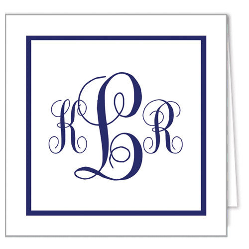 Monogram Swiss Dot Enclosure Cards + Envelopes | More Colors