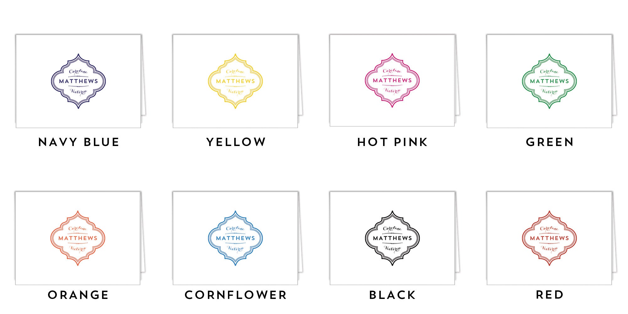 Moroccan Plaque Folded Notecard - More Color Options
