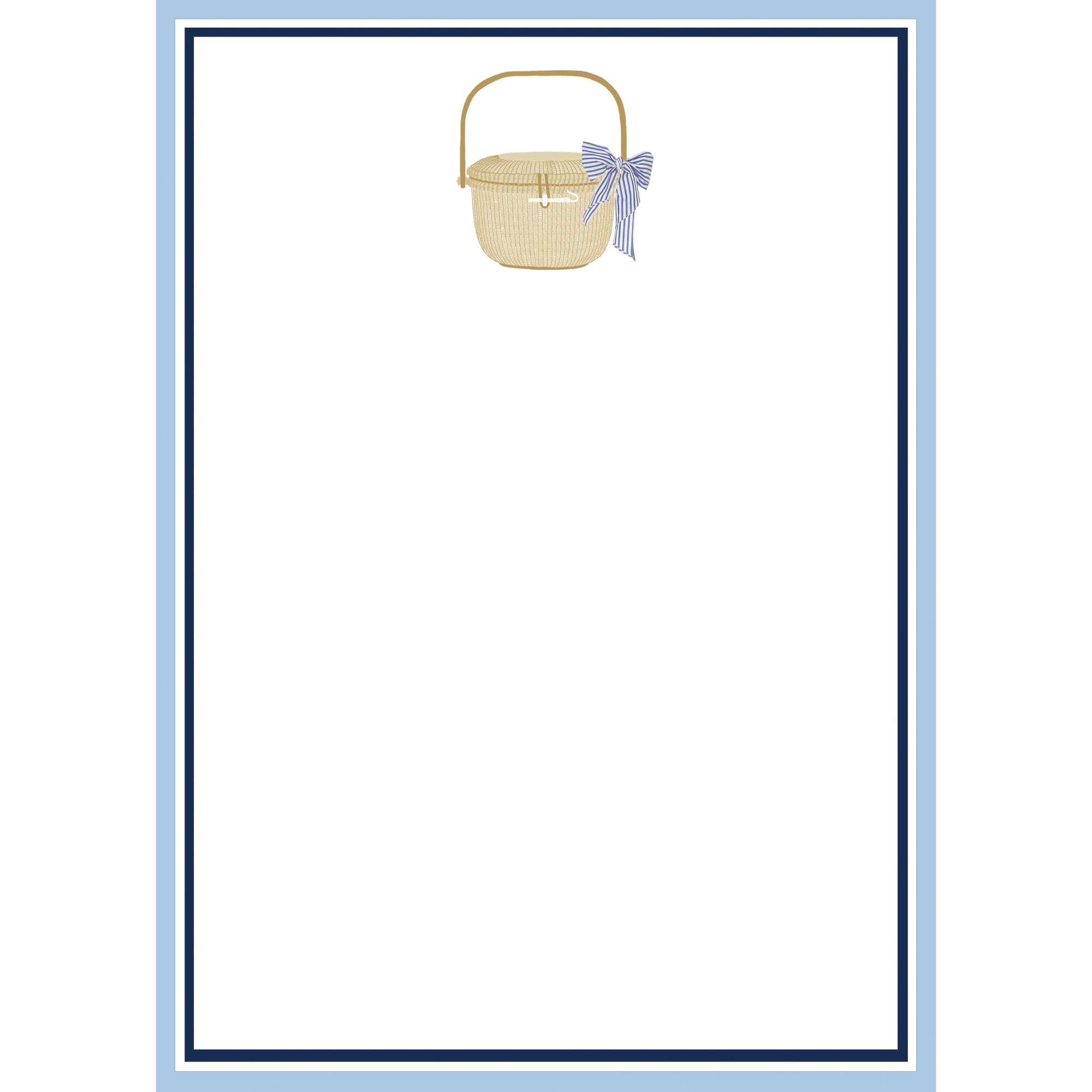 In Stock 5x7 Nantucket Basket Notepad