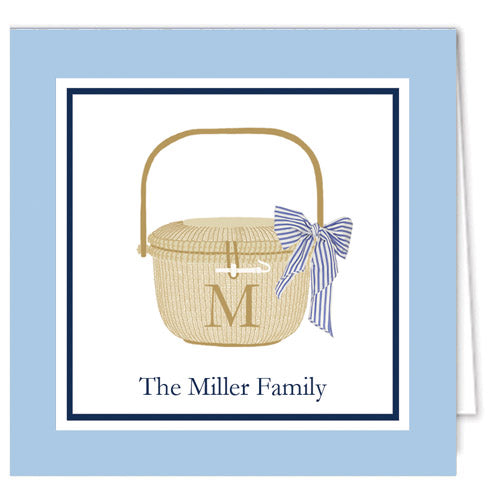 Nantucket Basket Personalized Enclosure Cards + Envelopes