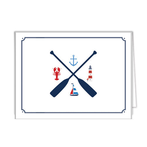 In Stock Folded Notecard Set of 10 | Nautical Crest