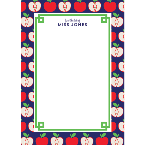 Apple Fretwork Personalized Notepad