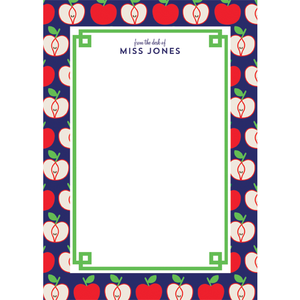 Apple Fretwork Personalized Notepad