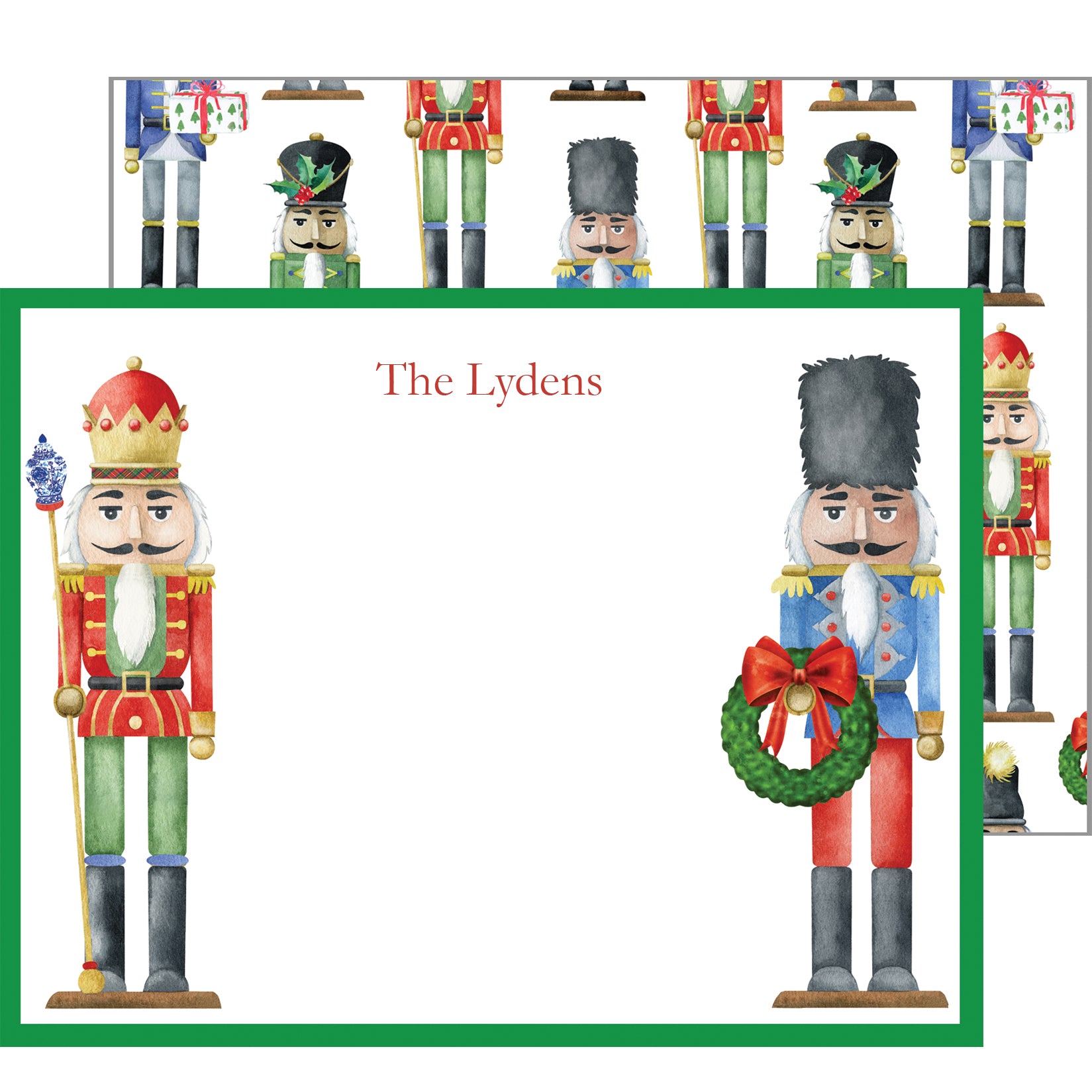 Nutcrackers Personalized Flat Notecards