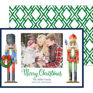 Nutcrackers Horizontal Christmas Photo Card