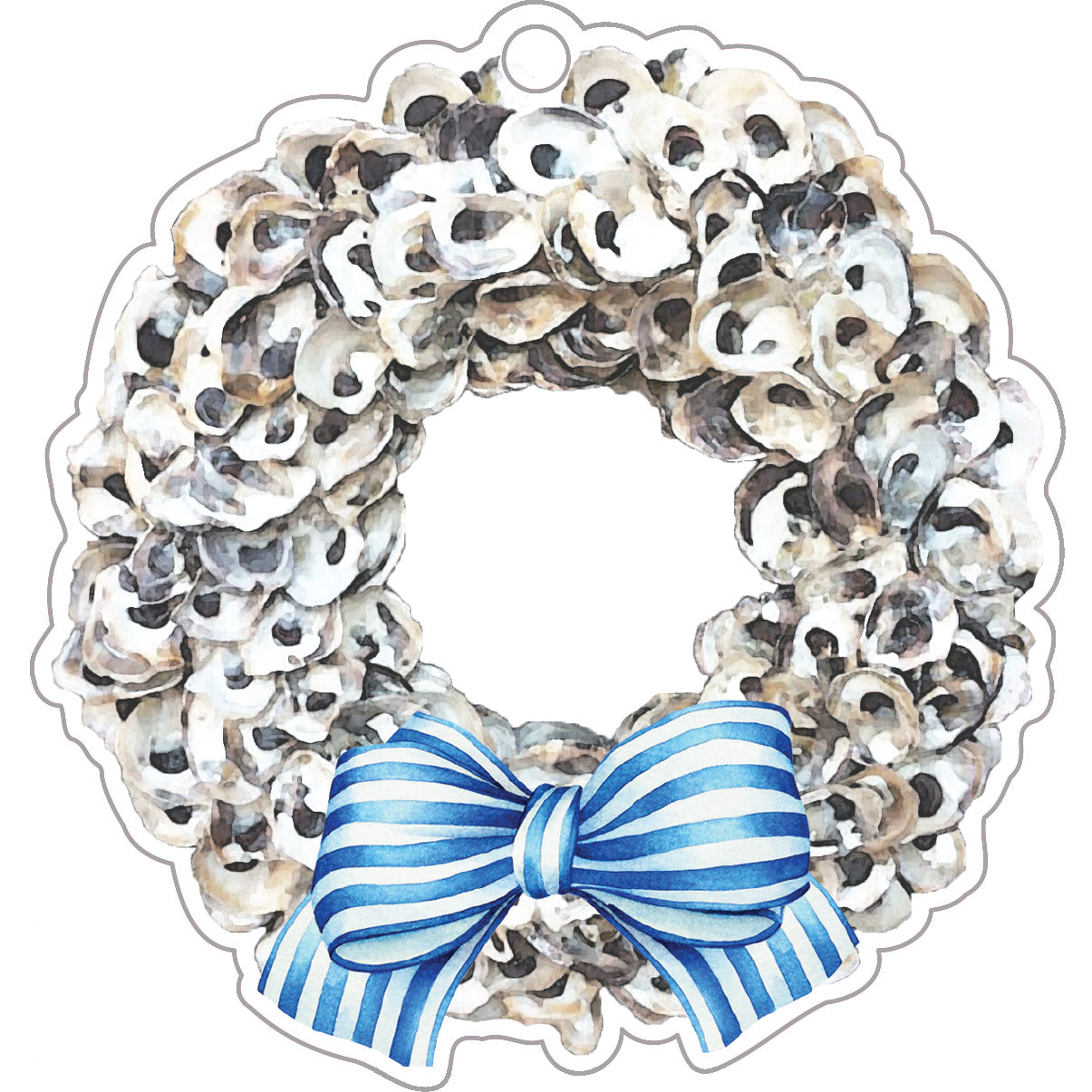 Stock Shoppe: Oyster Wreath Die-Cut Gift Tags