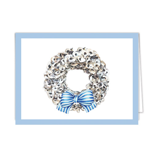 In Stock Folded Notecard Set of 10 | Oyster Wreath