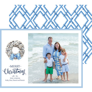 Oyster Wreath Horizontal Holiday Photo Card