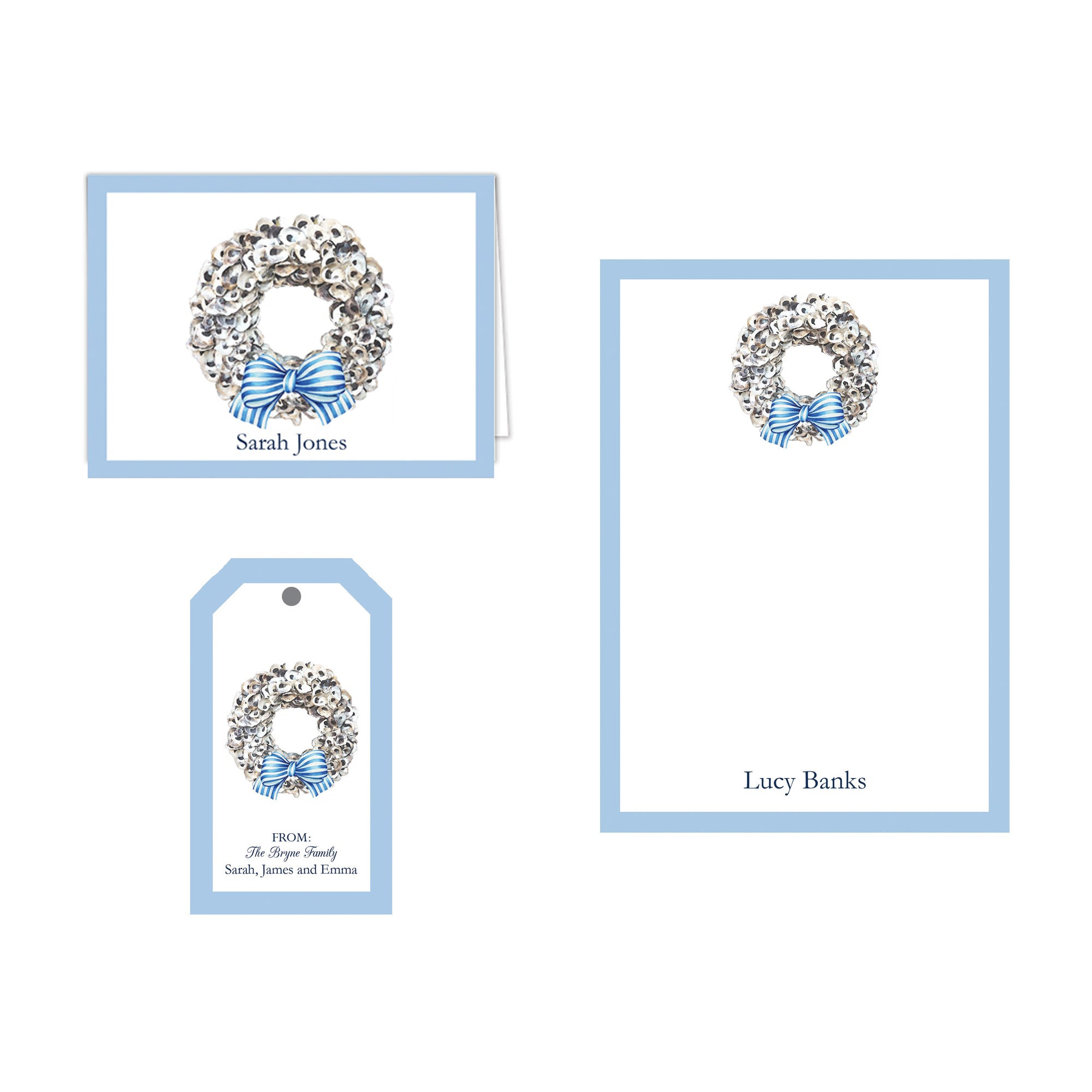 Oyster Wreath Stationery Gift Set