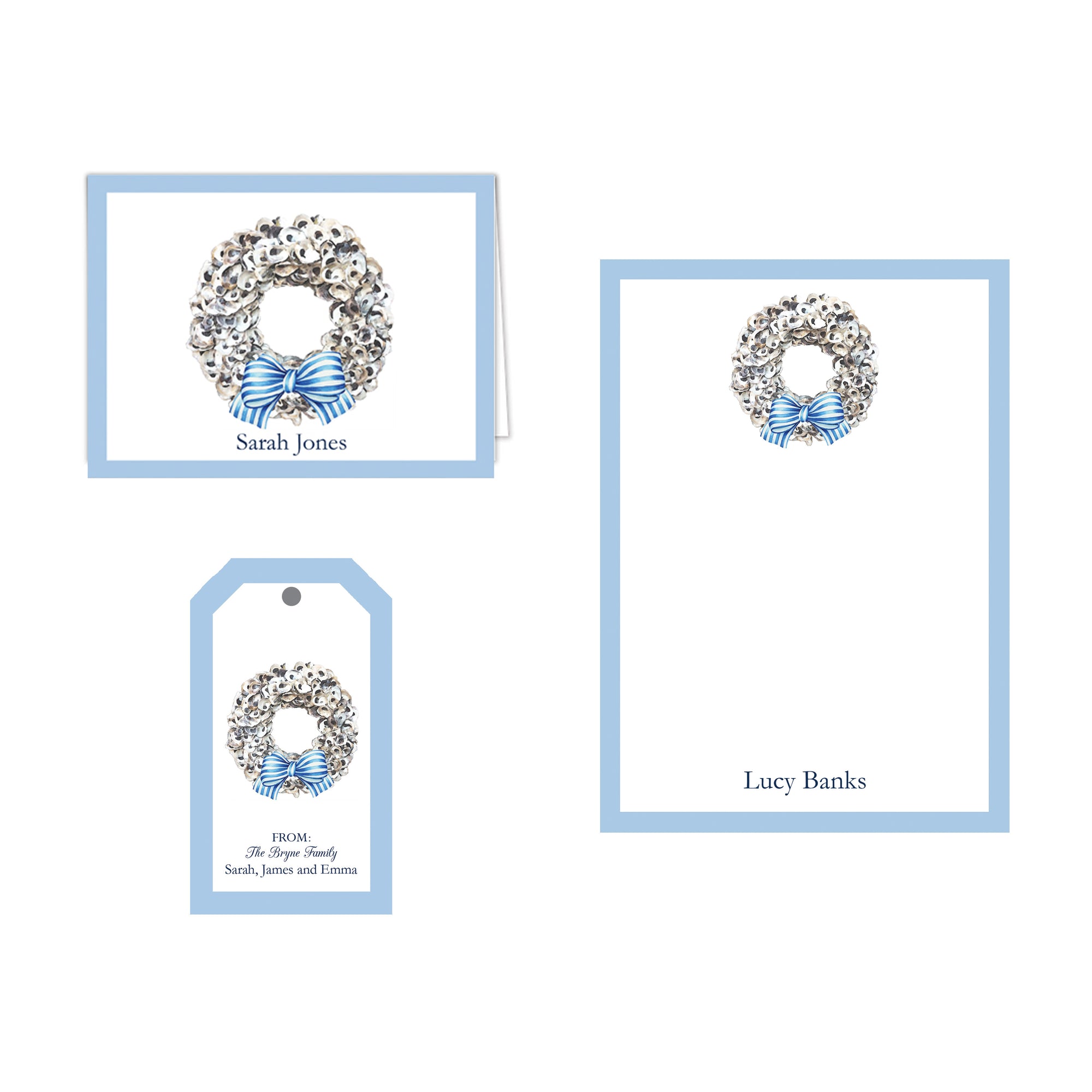 Oyster Wreath Stationery Gift Set
