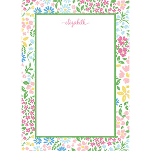 Palm Beach Floral Personalized Notepad
