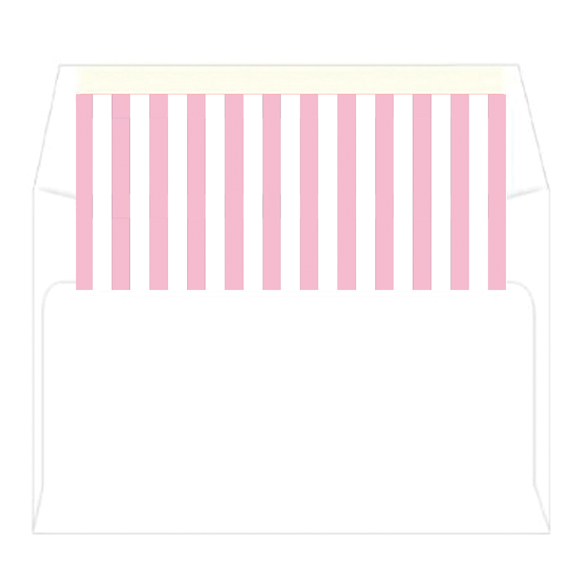 Palm Leaves + Cabana Stripes A2 Birth Announcement Card