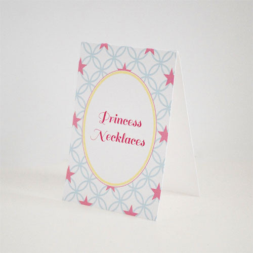 Pastel Princess Oversized Tent Cards - Set of 4