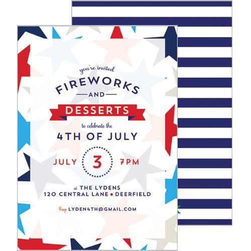 Patriotic Stars Party Invitation Wholesale