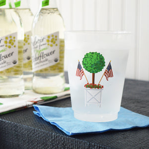 Patriotic Topiary Shatterproof Cups | Set of 8