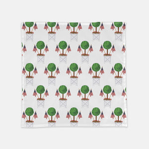 20"x20" Dinner Napkin Set of 4 | Patriotic Topiary