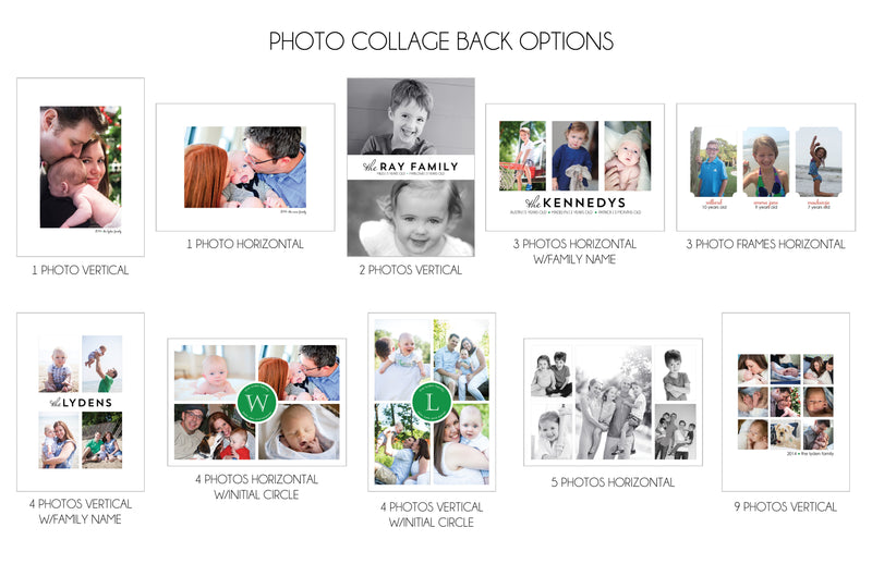 Boxwood Lattice Horizontal Holiday Photo Card