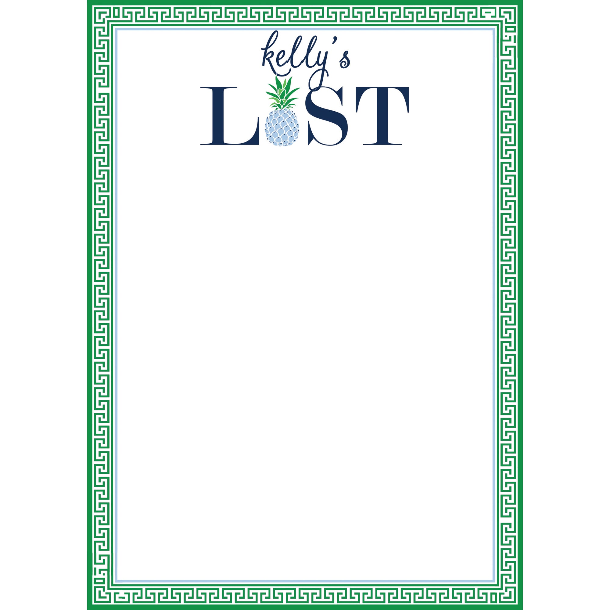 Pineapple List Personalized Notepad
