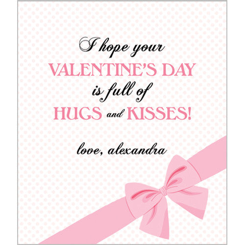 Classic Pink Bow Valentines for Kids