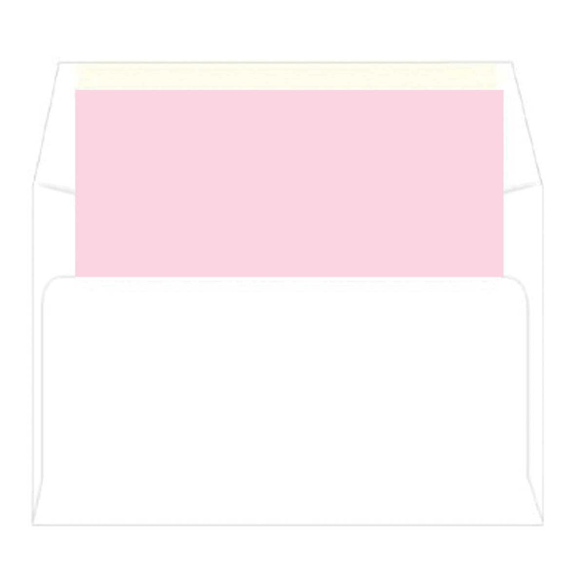 Pink + Green Greek Key Border A2 Birth Announcement Card