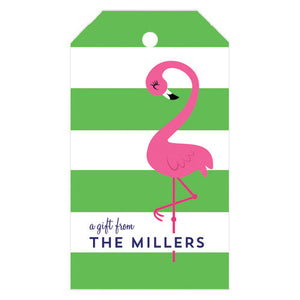 Pink Flamingo Personalized Gift Tags