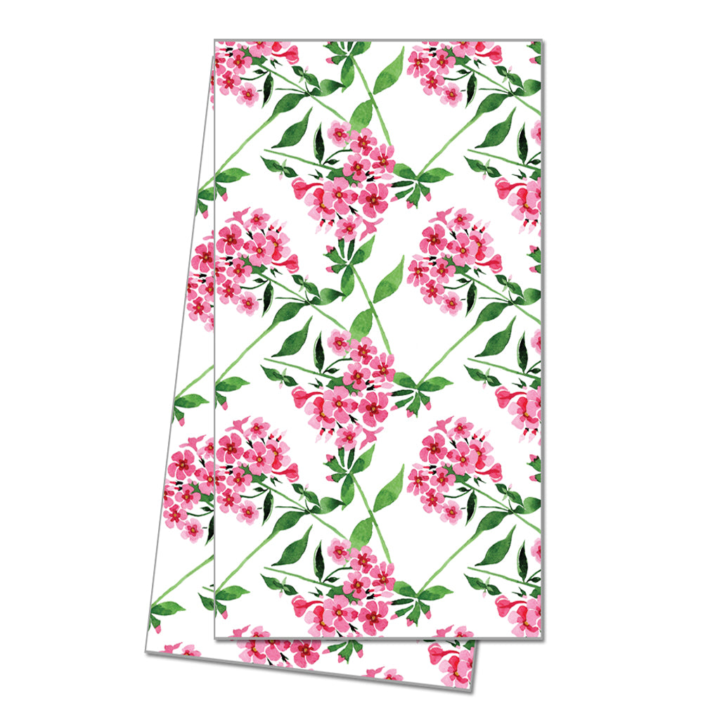 SALE! In Stock WH Hostess Cotton Tea Towel | Pink Geraniums